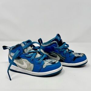 Nike Air Jordan Retro 1 Mid TD Washed Denim Blue DM8950-400 Size 9C